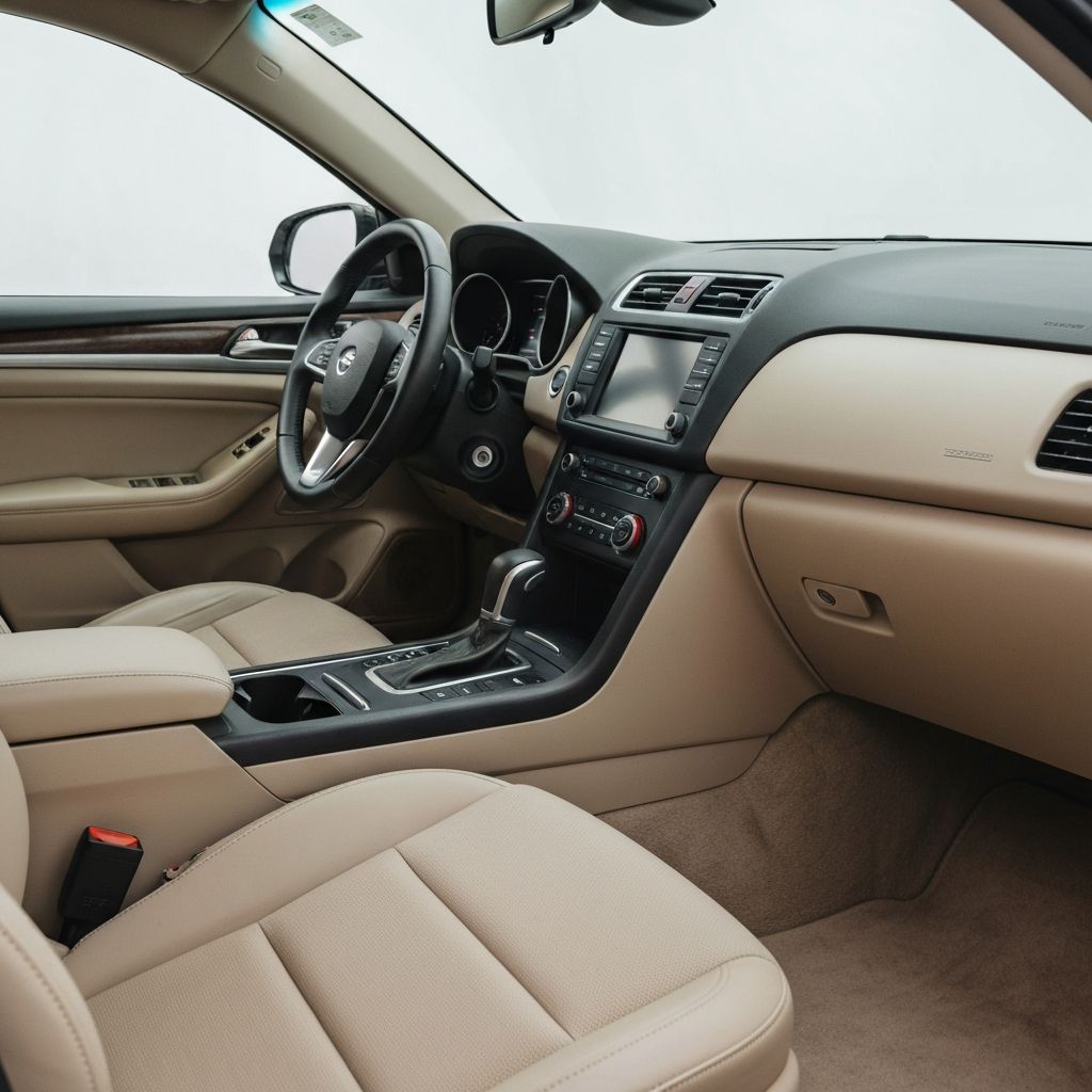Clean car interior after professional detailing